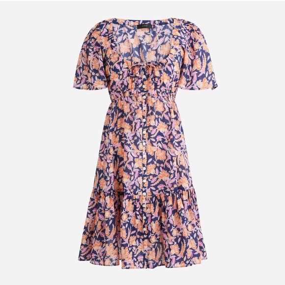 J. Crew Dresses & Skirts - J. Crew Button-Front Cotton Voile Beach Dress in Painted Block Print